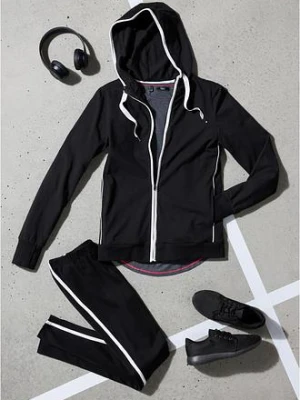 Bluza rozpinana z bawełny ze stretchem BonPrix czarny