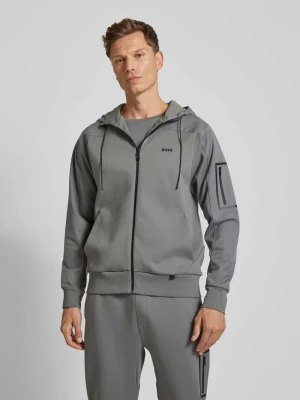 Bluza rozpinana z detalem z logo model ‘Sariq’ BOSS Green