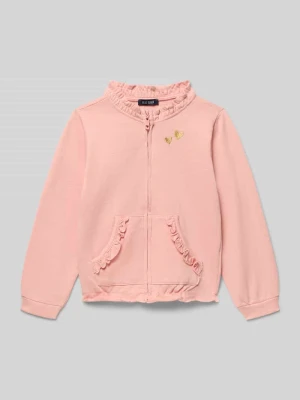 bluza rozpinana z falbanami BLUE SEVEN