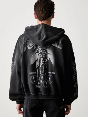 Represent Bluza rozpinana z kapturem bawełniana męska