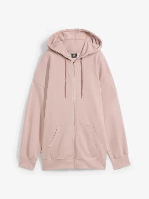 Bluza rozpinana z kapturem BonPrix szary