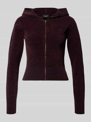 Bluza rozpinana z kapturem model 'MAYA KNIT HOODIE' Juicy Couture Ciemnoczerwony