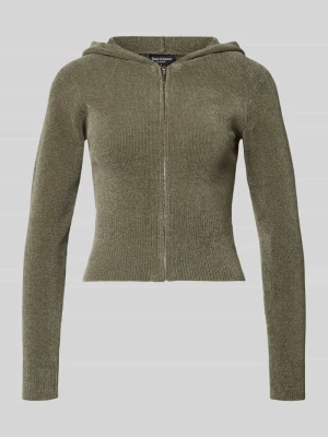Bluza rozpinana z kapturem model 'MAYA KNIT HOODIE' Juicy Couture Oliwkowy