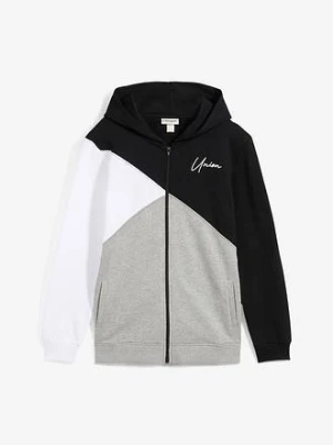 Bluza rozpinana z kapturem, o kroju loose fit z czystej bawełny organicznej bonprix