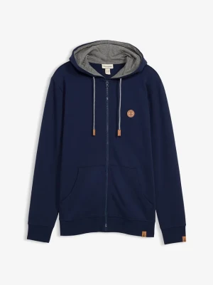 Bluza rozpinana z kapturem z czystej bawełny organicznej BonPrix niebieski