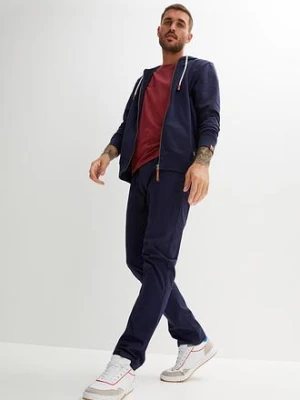 Bluza rozpinana z kapturem z detalami z imitacji skóry bonprix