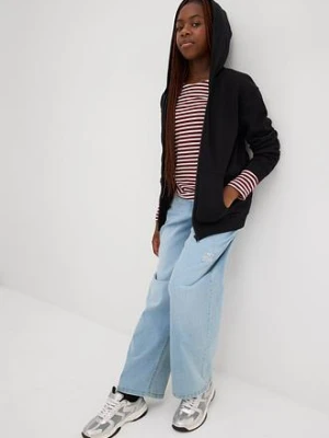 Bluza rozpinana z kapturem, z miękkiego materiału z bawełną organiczną bonprix