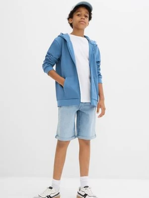 Bluza rozpinana z kapturem, z miękkiej mieszanki bawełny bonprix