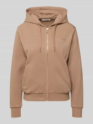 Bluza rozpinana z kapturem z naszywanym logo Guess