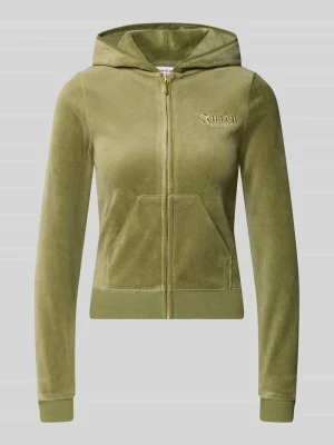Bluza rozpinana z kieszenią kangurka model 'REBELLE ROBYN' Juicy Couture Khaki