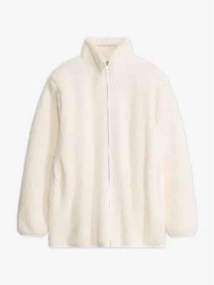 Bluza rozpinana z kożuszkiem BonPrix biały
