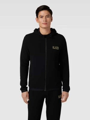 Bluza rozpinana z lekko fakturowanym wzorem EA7 Emporio Armani