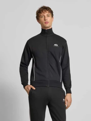 Bluza rozpinana z logo i stójką alpha industries