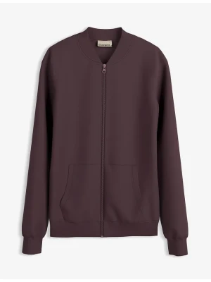 Bluza rozpinana z materiału scuba BonPrix czerwony