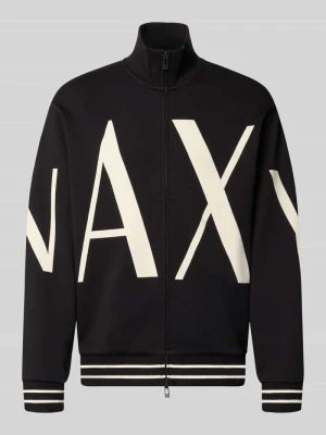 Bluza rozpinana z mieszanka bawełny Armani Exchange Czarny