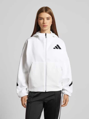 Bluza rozpinana z nadrukiem z logo ADIDAS SPORTSWEAR