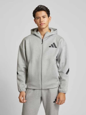 Bluza rozpinana z nadrukiem z logo ADIDAS SPORTSWEAR