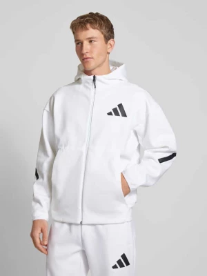 Bluza rozpinana z nadrukiem z logo ADIDAS SPORTSWEAR