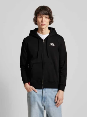 Bluza rozpinana z nadrukiem z logo alpha industries