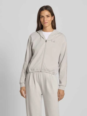 Bluza rozpinana z nadrukiem z logo i zamkiem błyskawicznym EA7 Emporio Armani