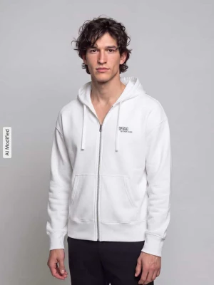 Bluza rozpinana z nadrukiem z logo Polo Ralph Lauren Biały