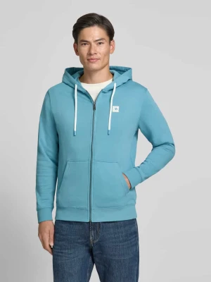 Bluza rozpinana z naszywką z logo i kieszenią kangurka Scotch & Soda Błękitny