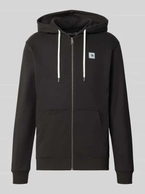Bluza rozpinana z naszywką z logo i kieszenią kangurka Scotch & Soda Czarny