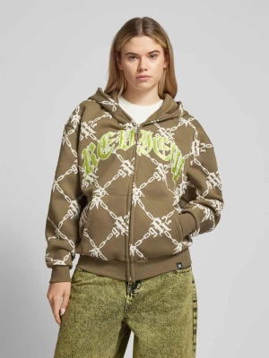 Bluza rozpinana z naszywkami z logo REVIEW