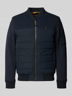 Bluza rozpinana z pikowaniem i stójką PME Legend Granatowy