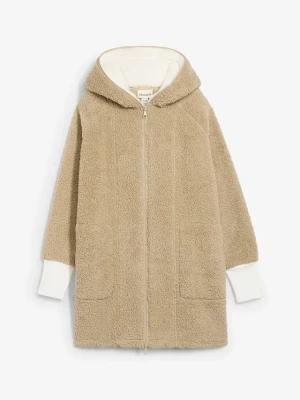 Bluza rozpinana z polaru baranka BonPrix beżowy