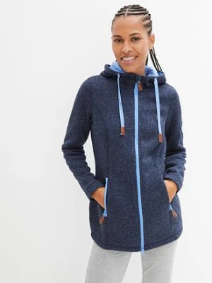 Bluza rozpinana z polaru, z kapturem bonprix