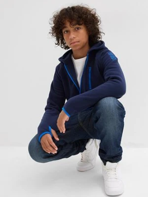 Bluza rozpinana z polaru z kontrastowymi detalami bonprix