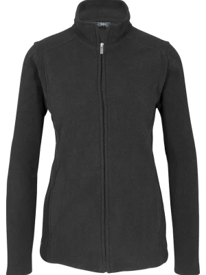 Bluza rozpinana z polaru ze stójką BonPrix czarny