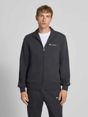 Bluza rozpinana z wyhaftowanym logo Champion Czarny