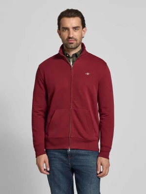 Bluza rozpinana z wyhaftowanym logo Gant