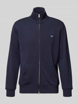 Bluza rozpinana z wyhaftowanym logo Gant