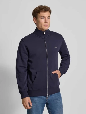Bluza rozpinana z wyhaftowanym logo Gant