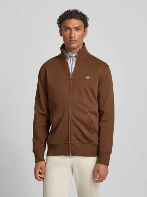 Bluza rozpinana z wyhaftowanym logo Gant