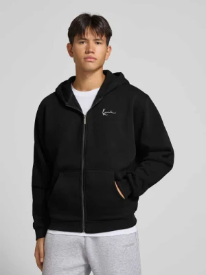 Bluza rozpinana z wyhaftowanym logo i kieszenią kangurka Karl Kani Czarny