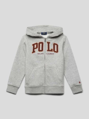 Bluza rozpinana z wyhaftowanym logo model ‘HOOD’ Polo Ralph Lauren Kids