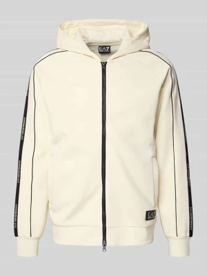 Bluza rozpinana z zamkiem błyskawicznym dwustronnym i wpuszczanymi kieszeniami EA7 Emporio Armani