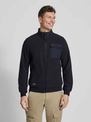 Bluza rozpinana ze stójką i brustaszą camel active