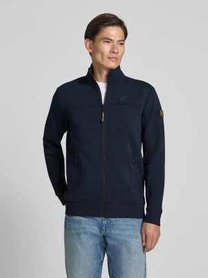 Bluza rozpinana ze stójką i naszywką z logo PME Legend Granatowy
