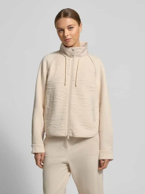 Bluza rozpinana ze stójką Marc Cain Piaskowy