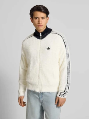 Bluza rozpinana ze sztucznego futra adidas Originals Złamany biały