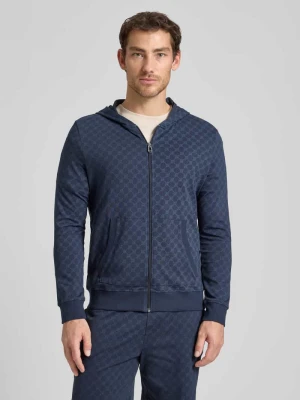 Bluza rozpinana ze wzorem z logo i kapturem JOOP! Collection