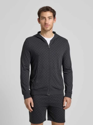 Bluza rozpinana ze wzorem z logo i kapturem JOOP! Collection