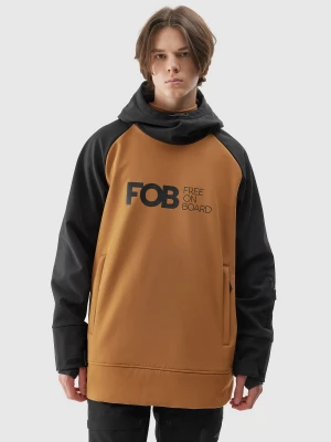Bluza snowboardowa z softshellu membrana 5000 męska - beżowa 4F