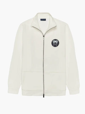 BLUZA TENNIS CLUB 007 ROZPINANY ECRU Z MODALEM Recman