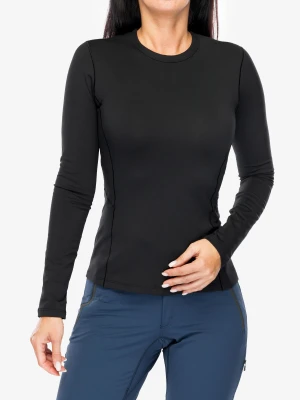 Bluza termoaktywna damska Arcteryx Rho Crew Neck LS - black/black